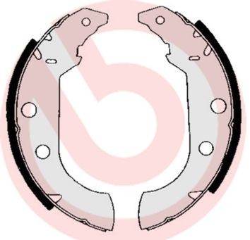 BREMBO S 61 517 Brake Shoe Set 229 x 42 mm, with accessories