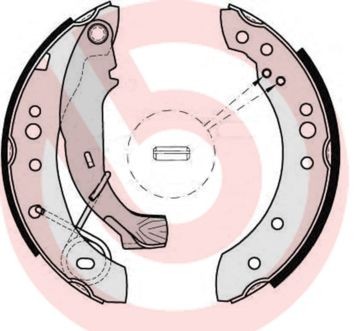 BREMBO 203 x 39 mm, with handbrake lever Width: 39mm Brake Shoes S 61 526 buy