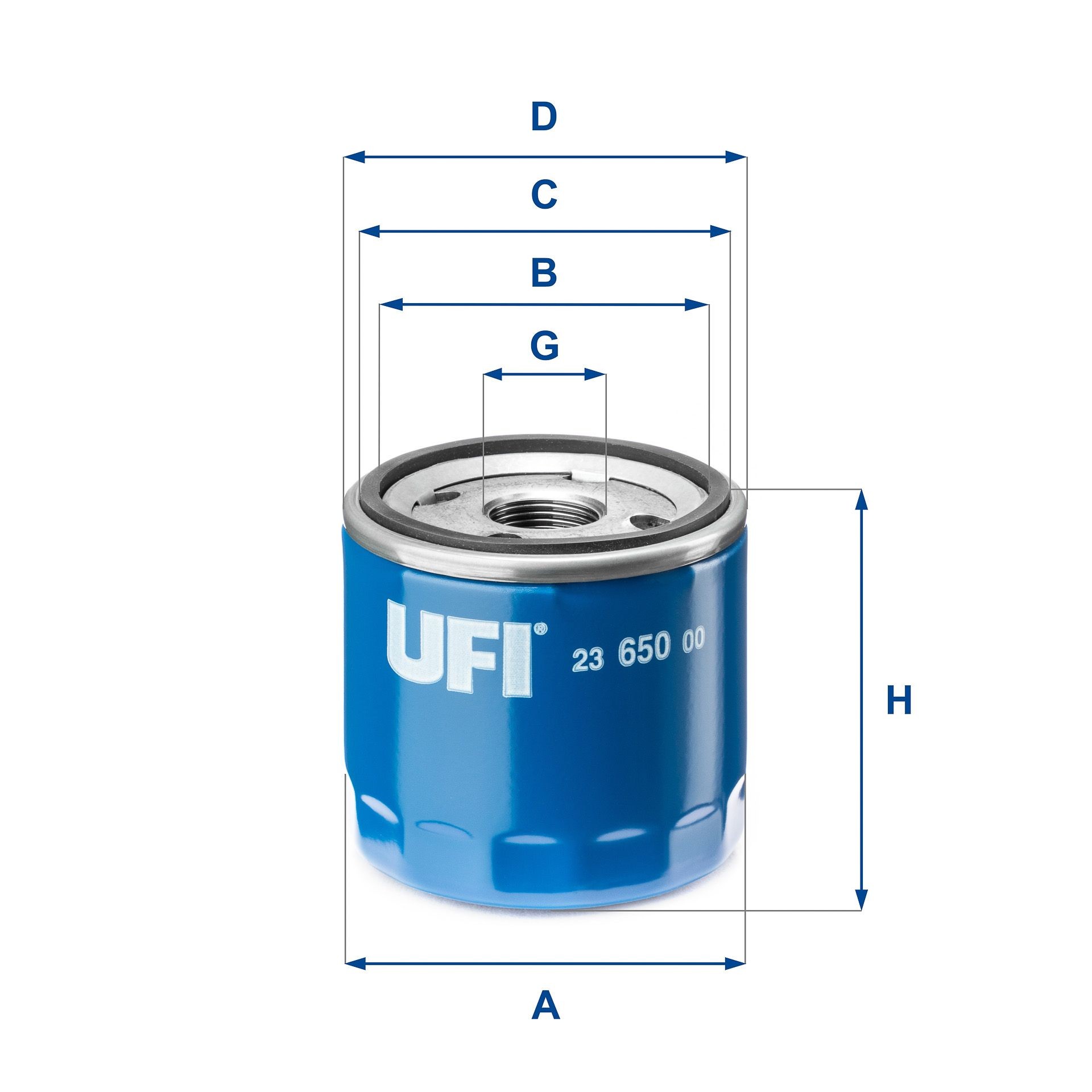 Original 23.650.00 UFI Engine oil filter JEEP
