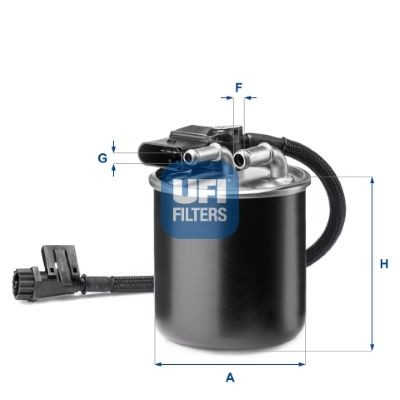UFI 24.193.00 Fuel filter Spin-on Filter, 10mm, 8mm