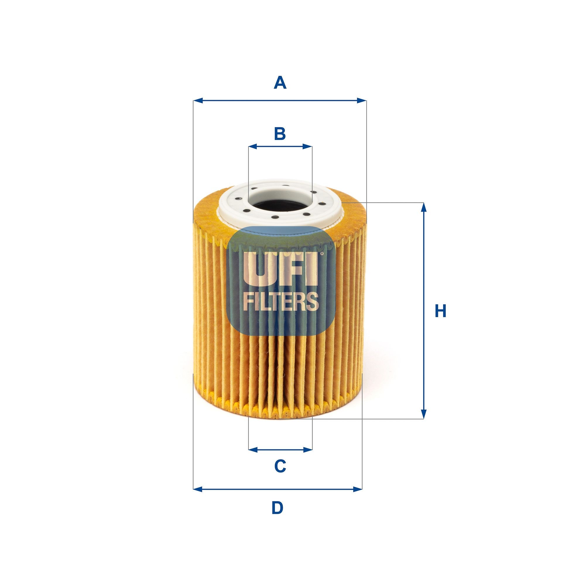 Original UFI Oil filters 25.216.00 for FORD FOCUS