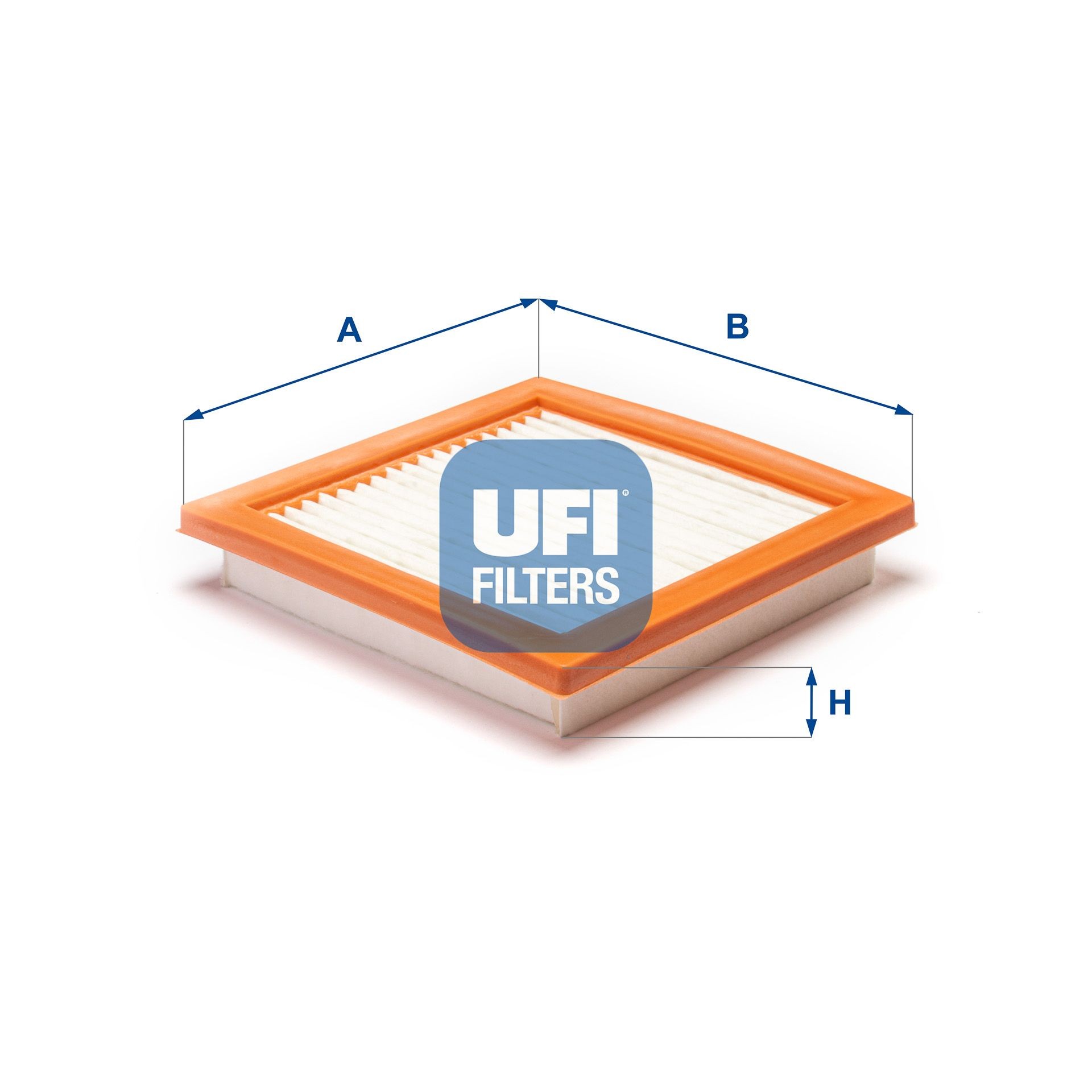 UFI 33,6mm, 204mm, 191,5mm, Filter Insert Length: 191,5mm, Width: 204mm, Height: 33,6mm Engine air filter 30.B22.00 buy