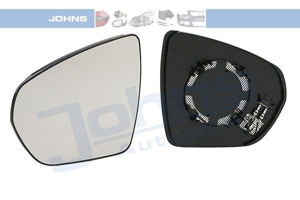 JOHNS 23 93 37-81 Wing mirror glass PEUGEOT 3008 2009 in original quality