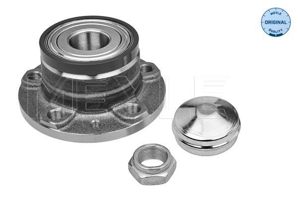 MEYLE 214 752 0005 Wheel Hub 5x98, with integrated wheel bearing, with integrated magnetic sensor ring, with attachment material, Rear Axle
