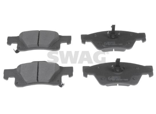 D1498-8698 SWAG Rear Axle, with acoustic wear warning, with piston clip Width: 50,8, 59,4mm, Thickness 1: 16,8mm Brake pads 33 10 2657 buy