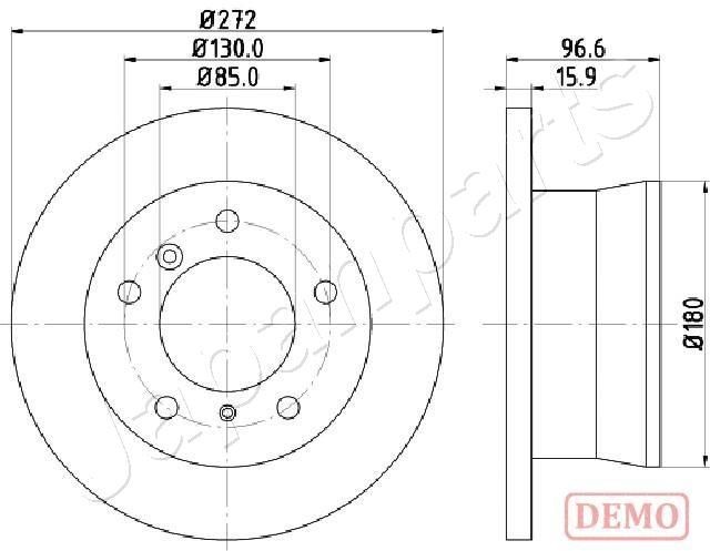 JAPANPARTS DP-0526C Brake disc 05104562AA