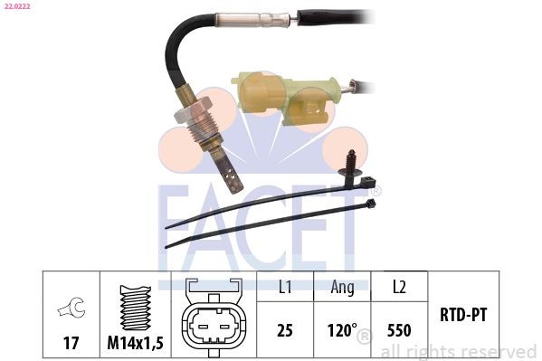 EPS 1.220.222 FACET Exhaust sensor 22.0222 buy