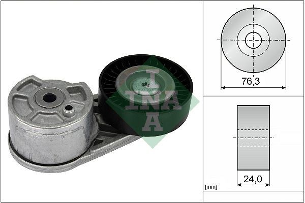 INA 76,3 mm x 24 mm Width: 24mm Tensioner Lever, v-ribbed belt 534 0725 10 buy