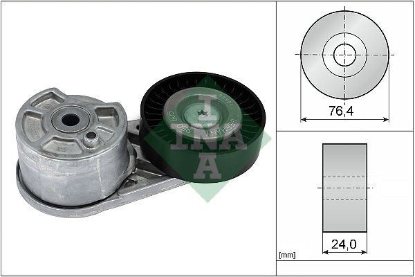 Belt tensioner, v-ribbed belt INA 76,4 mm x 24 mm - 534 0727 10