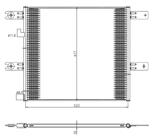 NRF 350508 Klimakondensator für RENAULT TRUCKS D-Serie LKW in Original Qualität