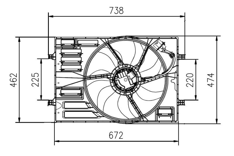 NRF Fan, radiator 47950 Volkswagen PASSAT 2022