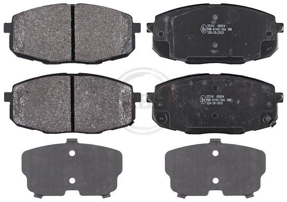 A.B.S. with acoustic wear warning Height 1: 58,1mm, Width 1: 130,1mm, Thickness 1: 17,5mm Brake pads 35310 buy