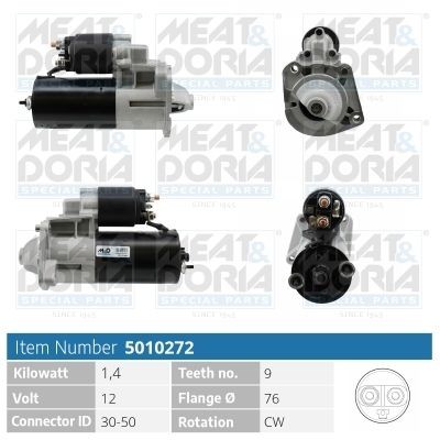 MEAT & DORIA 5010272 Starter motor 30658564