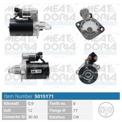 MEAT & DORIA 5015171 Starter motor M 000 T 32572ZE