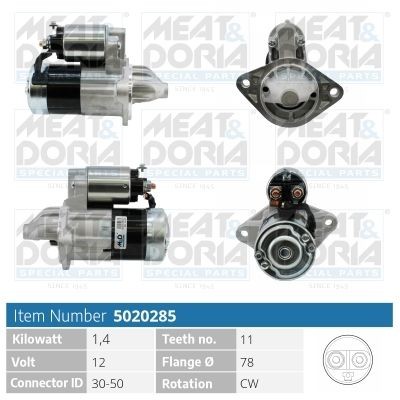 MEAT & DORIA 5020285 Starter motor 8 9715 0204 1