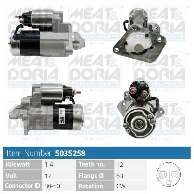 MEAT & DORIA 5035258 Starter motor 82 00 665 520