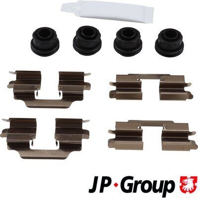 JP GROUP 1264003710 Accessory kit, disc brake pads Opel Adam M13 1.4 LPG 87 hp Petrol/Liquified Petroleum Gas (LPG) 2017 price