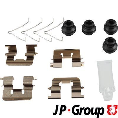 JP GROUP 1264004010 Accessory kit, disc brake pads Opel Adam M13 1.4 LPG 87 hp Petrol/Liquified Petroleum Gas (LPG) 2020 price