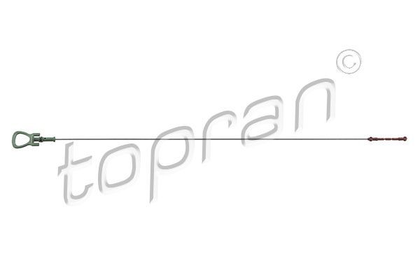 TOPRAN 409 345 Oil Dipstick with seal, green, Plastic