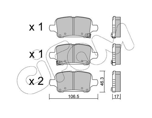 Opel INSIGNIA Set of brake pads 16643045 CIFAM 822-1180-0 online buy