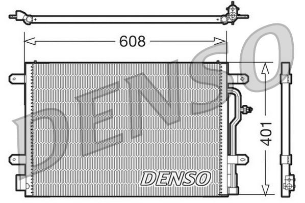 DENSO DCN02012 Condenser AUDI A6 2014 in original quality