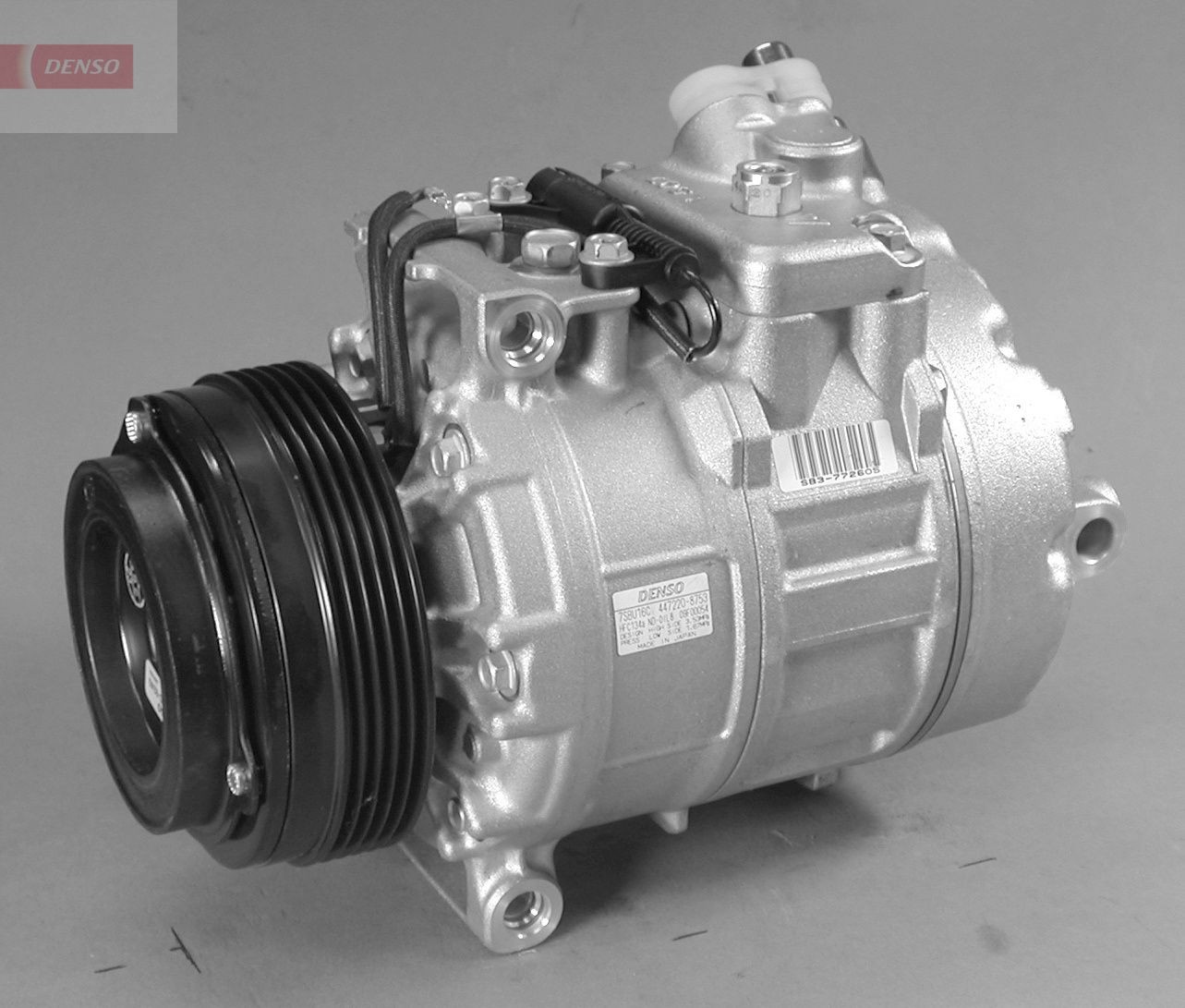 DENSO DCP05018 Air conditioning compressor 7SBU16C, 12V, PAG 46, R 134a, with magnetic clutch