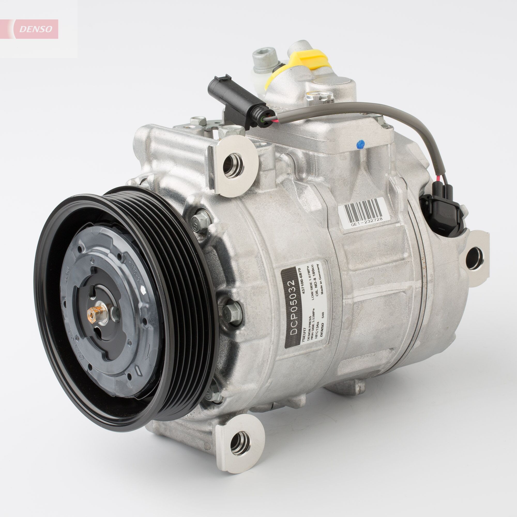 DENSO Air conditioning compressor DCP05032 BMW 5 Series 2005