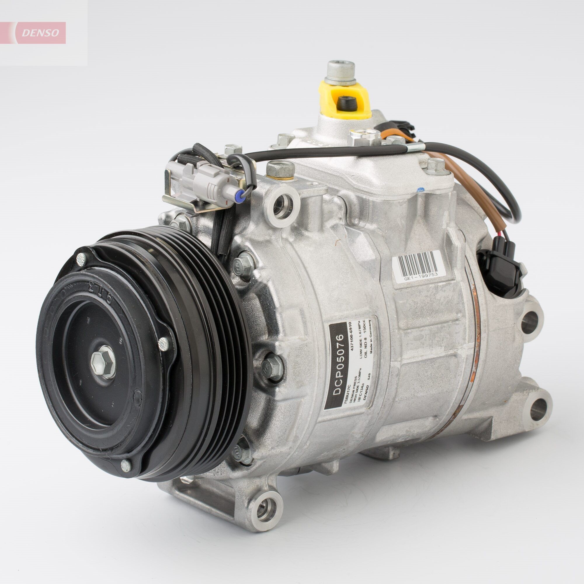 DENSO Air conditioning compressor DCP05076 BMW 5 Series 2014