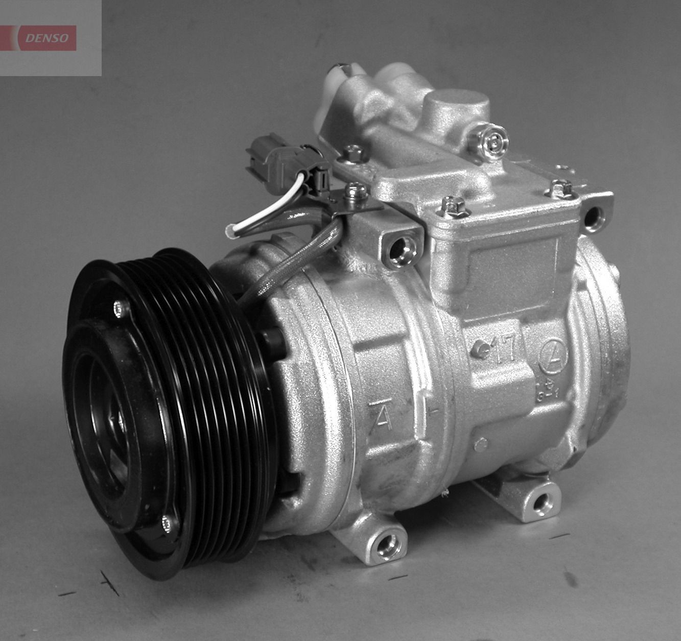 DENSO DCP14006 Air conditioning compressor 10PA17C, 12V, PAG 46, R 134a, with magnetic clutch
