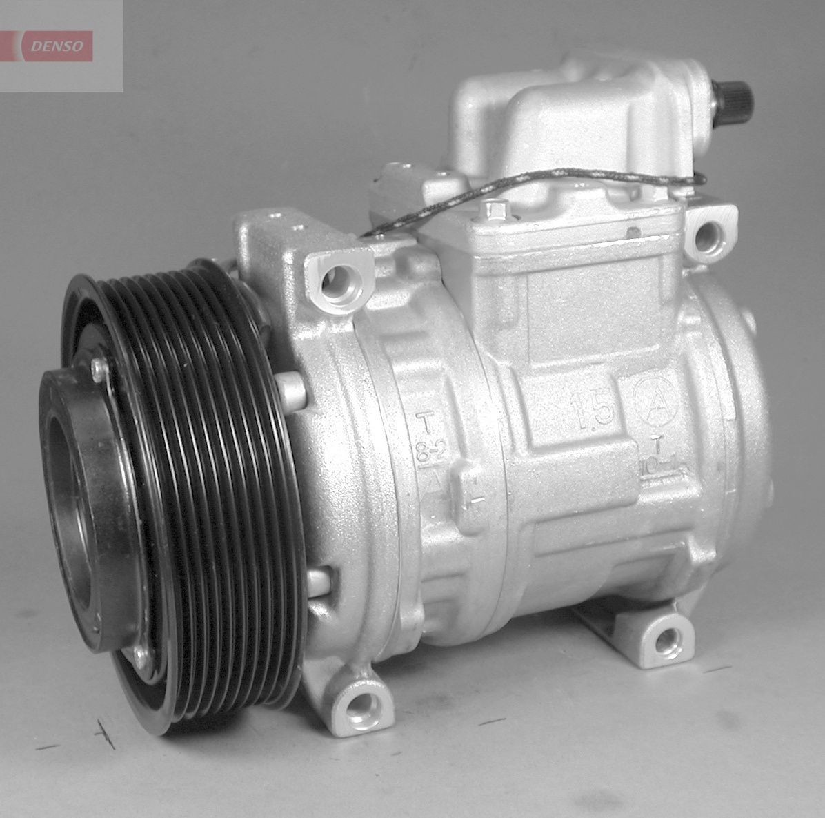 DENSO DCP17034 Air conditioning compressor 10PA15C, 24V, PAG 46, R 134a, with magnetic clutch