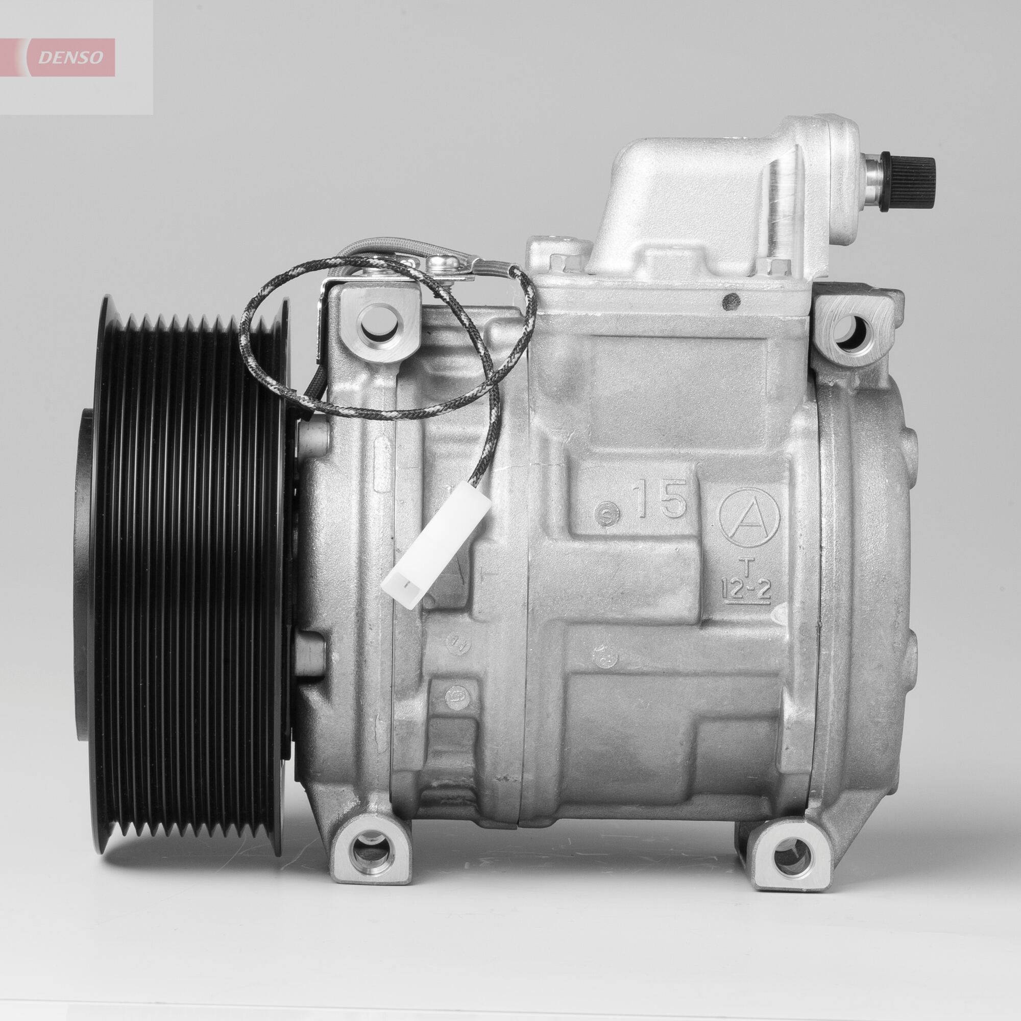 DENSO DCP17092 Air conditioning compressor 10PA15C, 24V, PAG 46, R 134a, with magnetic clutch