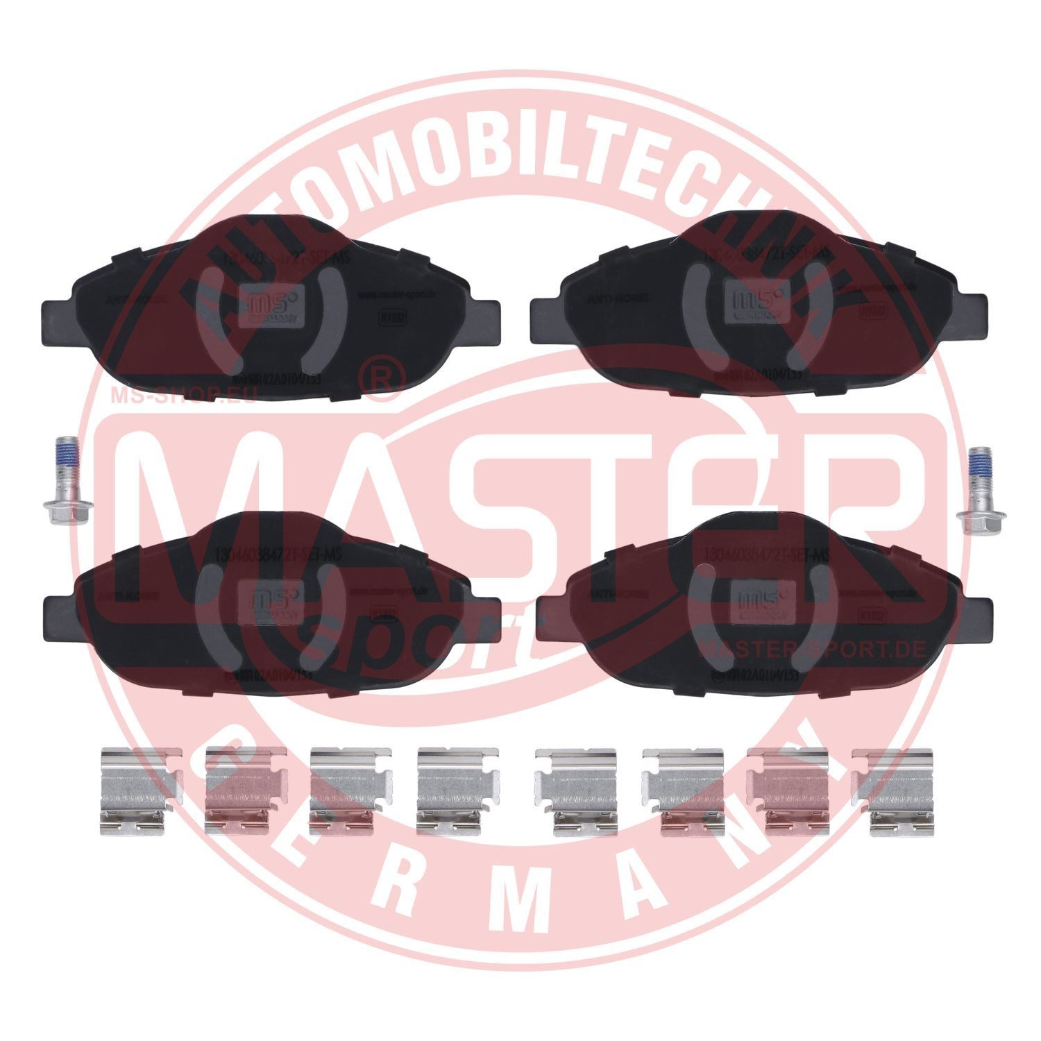 236038479 MASTER-SPORT Front Axle, excl. wear warning contact, not prepared for wear indicator, with anti-squeak plate Height: 62,1mm, Width: 151mm, Thickness: 17,8mm Brake pads 13046038472T-SET-MS buy