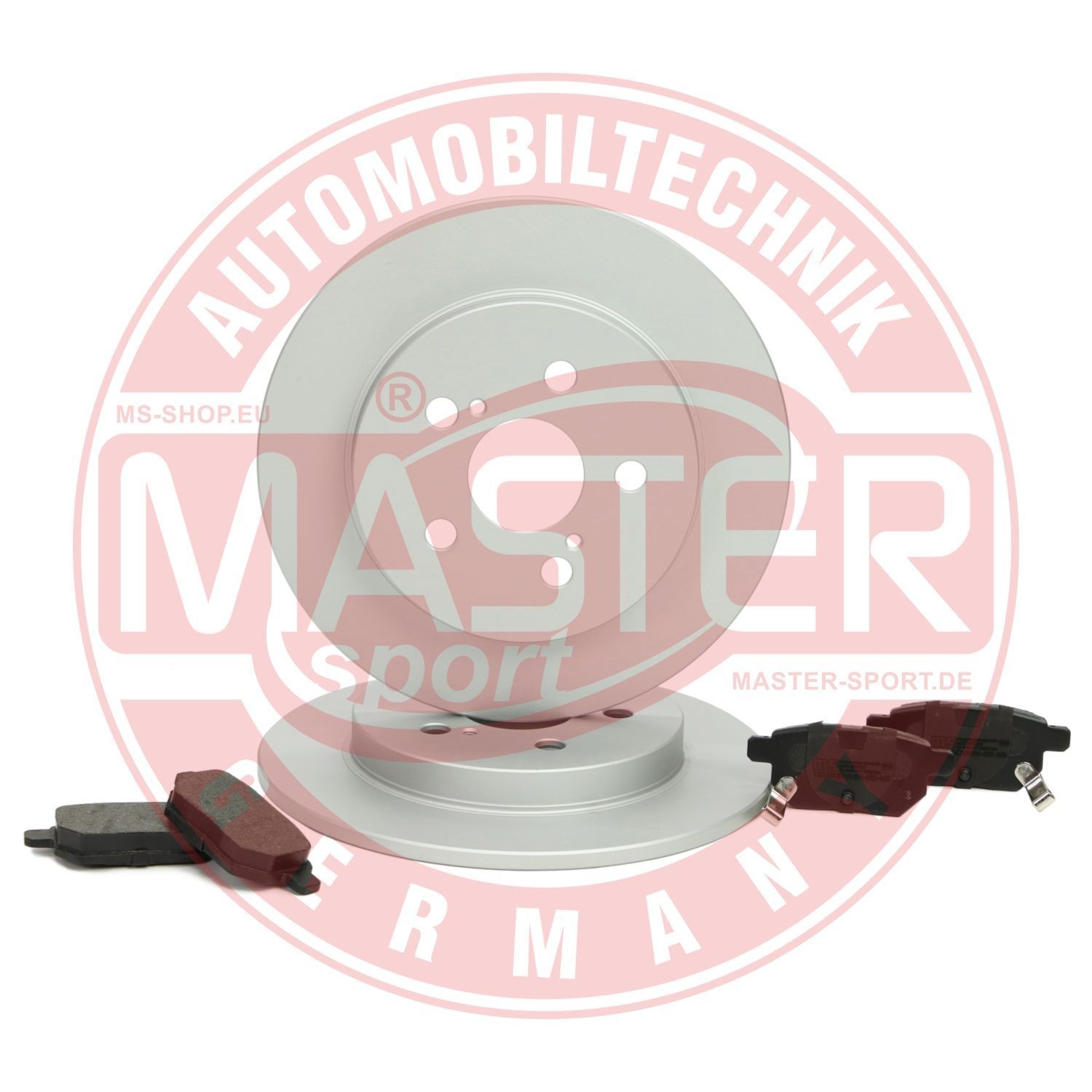 MASTER-SPORT Rear Axle, solid, with acoustic wear warning Ø: 259mm, Brake Disc Thickness: 9mm Brake discs and pads 200901630 buy
