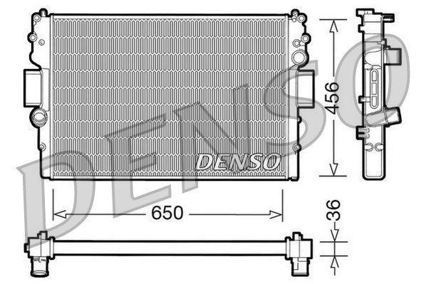 DENSO Aluminium, 650 x 456 x 36 mm Radiator DRM12007 buy