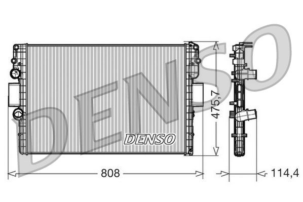 DENSO DRM12010 Engine radiator Aluminium, 649 x 456 x 32 mm