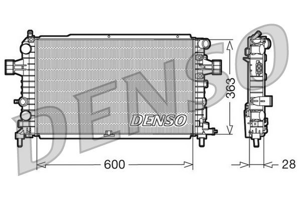DENSO DRM20105 Engine radiator 13 14 5212