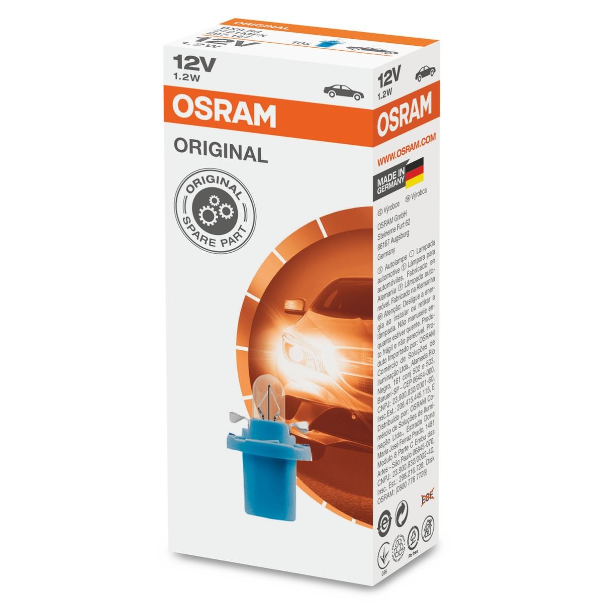 OSRAM 2721MFX Gloeilamp, interieurverlichting voor VOLVO F 7 va originele kwaliteit