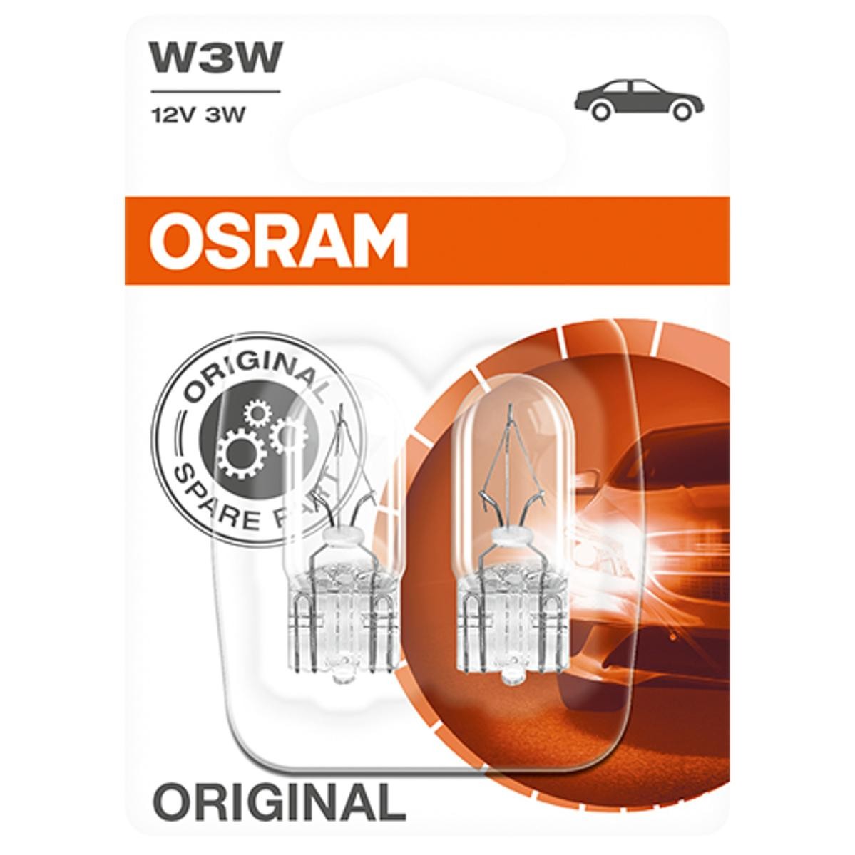 W3W OSRAM ORIGINAL 12V 3W, W3W, W2,1x9,5d Glühlampe, Blinkleuchte 2821-02B günstig kaufen