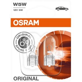 2x Genuine Osram Original W5W 2825-02B 5w 12v Clear Bulbs 501 - Part Number 2825-02B 