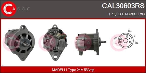 CASCO CAL30603RS Lichtmaschine für IVECO EuroCargo I-III LKW in Original Qualität