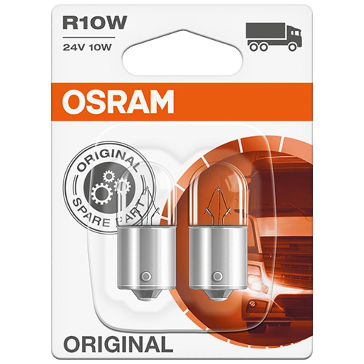 5637-02B OSRAM Number plate light bulb RENAULT 24V 10W, R10W, BA15s