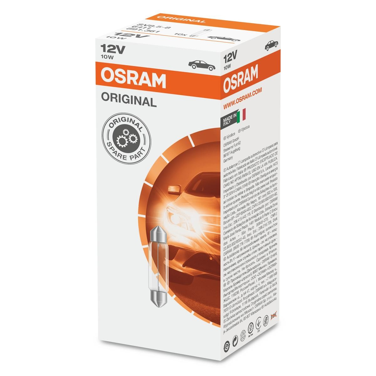 Pære OSRAM 6411 - Ekstra bilbelysning dele til Opel bestil