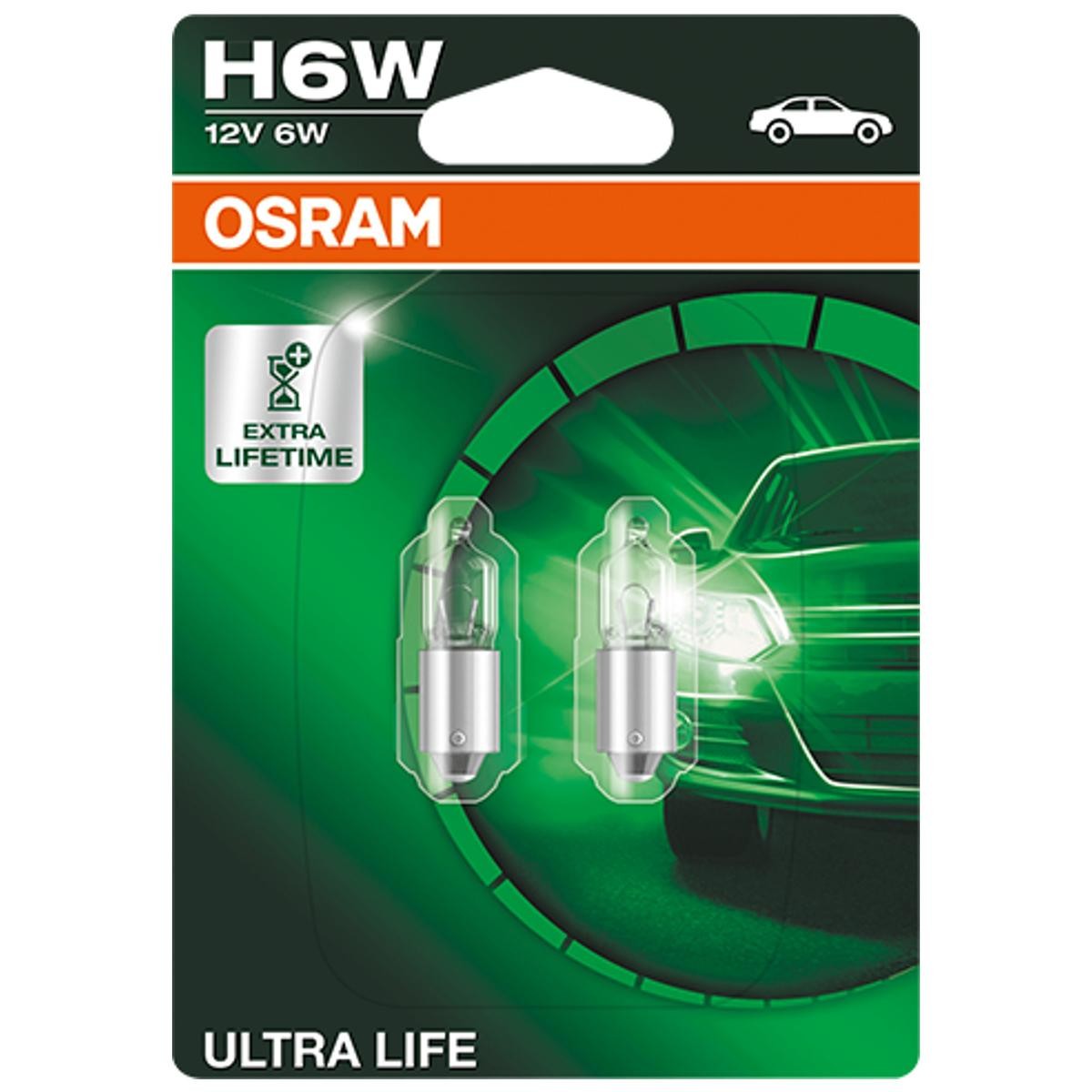 H6W OSRAM ULTRA LIFE 12V 6W, H6W Bulb, indicator 64132ULT-02B buy