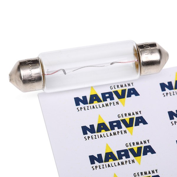 NARVA 173143000 Bulb, licence plate light 12V 10W, Festoon lamp T10,5x43, SV8.5