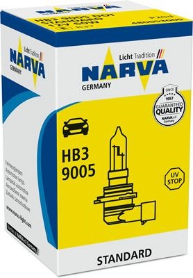 480053000 NARVA Headlight bulbs AUDI HB3 12V 60W P20d, Halogen
