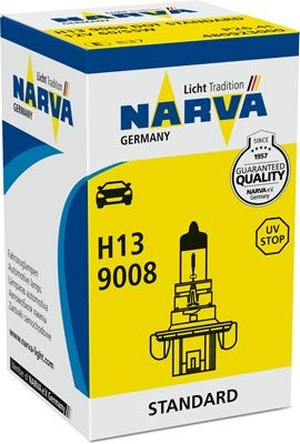 NARVA 480923000 Bulb, spotlight H13 12V 60/55W P26.4t, Halogen