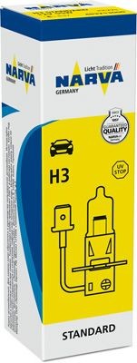 Headlight bulb NARVA H3 12V 55W PK22s, Halogen - 483213000