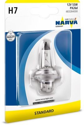 Original NARVA H7 Headlight bulbs 483284000 for VW PASSAT