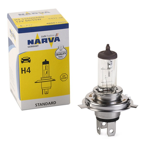 Glühlampe Halogenlampe H4 12V 60/55W P43T E-Prüfzeichnen passend für MZ  ETZ, TS - 1,95 €