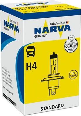 NARVA 488923000 Bulb, spotlight H4 24V 75/70W P43t-38, Halogen